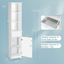 Bathroom Tall Freestanding Storage Cabinet with Open Shelves and Drawer-White by LJGDeals