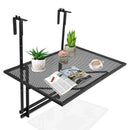 Railing Folding Table with 5-Level Adjustable Heights by LJGDeals
