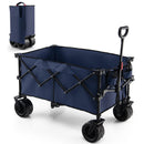 Folding Utility Garden Cart with Wide Wheels and Adjustable Handle by LJGDeals