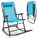 Outdoor Patio Camping Lightweight Folding Rocking Chair with Footrest by LJGDeals
