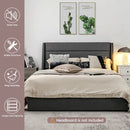 Upholstered Platform Bed Frame with 3 Storage Drawers by LJGDeals