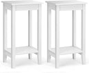 Set of 2 Versatile 2-Tier End Table with Storage Shelf by LJGDeals