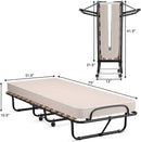 75 x 31.5 Inch Folding Guest Bed with Memory Foam Mattress for Adult by LJGDeals