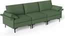 Large 3-Seat Sofa Sectional with Metal Legs for 3-4 people by LJGDeals