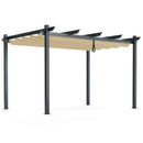 10 x 13 Feet Outdoor Aluminum Retractable Pergola Canopy Shelter by LJGDeals