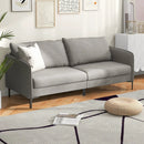 Modern 76 Inch Loveseat Sofa Couch for Apartment Dorm with Metal Legs-Gray by LJGDeals