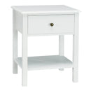 Nightstand End Table with Drawer and Shelf by LJGDeals