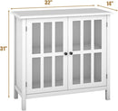 Glass Door Sideboard Console Storage Buffet Cabinet