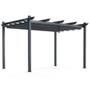 10 x 13 Feet Outdoor Aluminum Retractable Pergola Canopy Shelter by LJGDeals