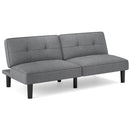 Convertible Folding Futon Sofa Bed with 6-Position Adjustable Backrest-Gray by LJGDeals