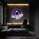 Astranaut Neon Sign, Uv Print Neon, Astranaut Wall Decor, Uv Print Neon Sign