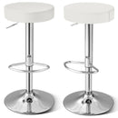 Set of 2 Adjustable Swivel Round Bar Stool Pub Chairs-Black by DirectDeals