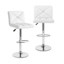PU Leather Upholstered Bar Stools Set of 2 with Back and Adjustable Height by LJGDeals