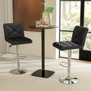 PU Leather Upholstered Bar Stools Set of 2 with Back and Adjustable Height by LJGDeals