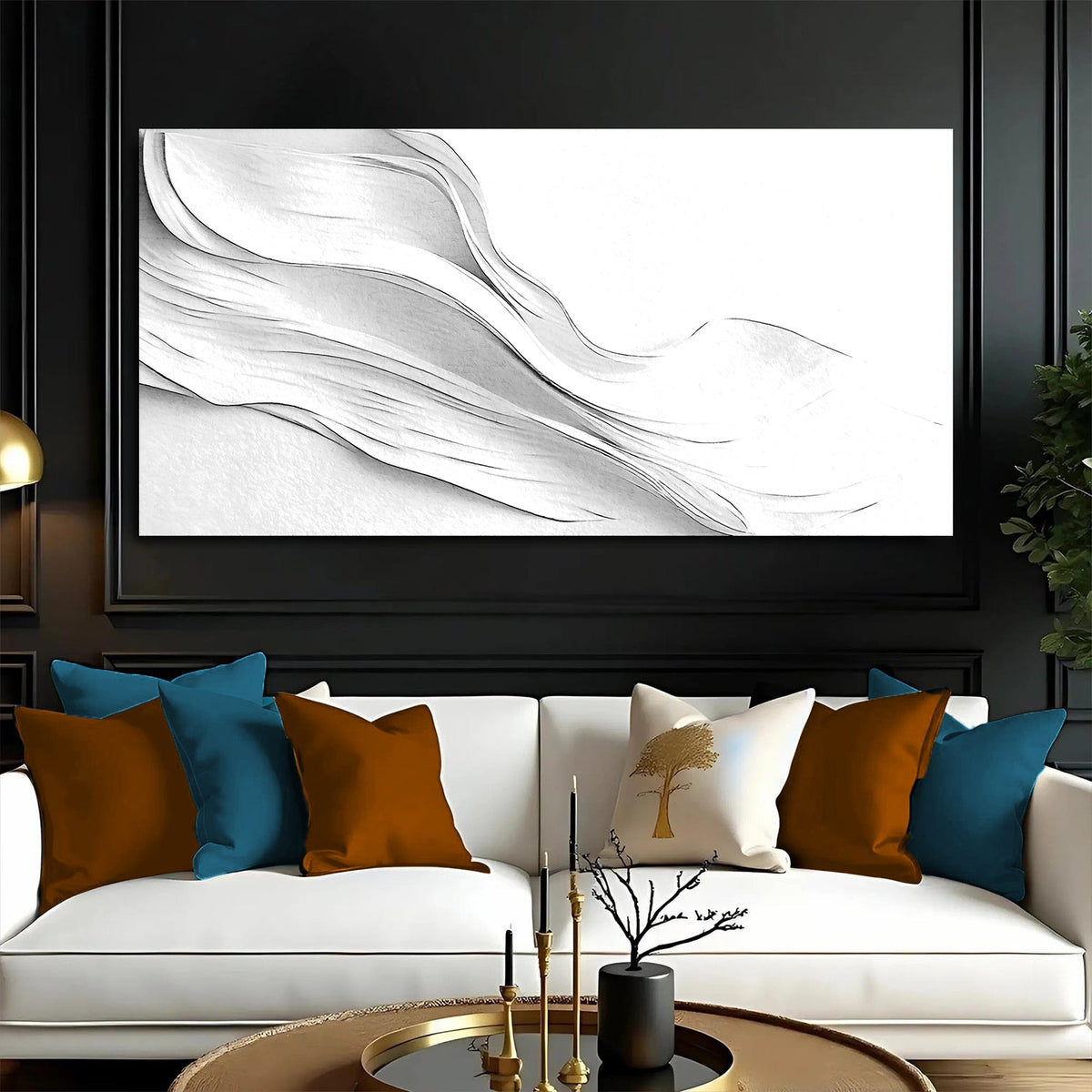 White Minimalist Wall Art