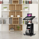 Sit-to-Stand Laptop Desk Cart Height Adjustable with Storage-Black