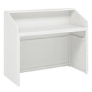 46.5" Reception Desk, Modern Front Desk Counter Table with Open Shelves