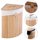 Corner Bamboo Hamper Laundry Basket by LJGDeals