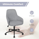 Fabric Home Office Chair with Rocking Backres-Gray by DirectDeals