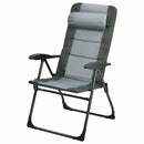 Set of 2 Patiojoy Patio Folding Dining Chair with Ottoman Set Recliner Adjustable-Gray by LJGDeals