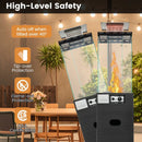 40000 BTU Patio Heater Outdoor Propane Gas Heater with Cover and Wheels-Black by LJGDeals
