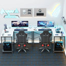 L-Shaped Corner Computer Desk with Storage Pocket | Wooden Home Office / Gaming by 2Dropme