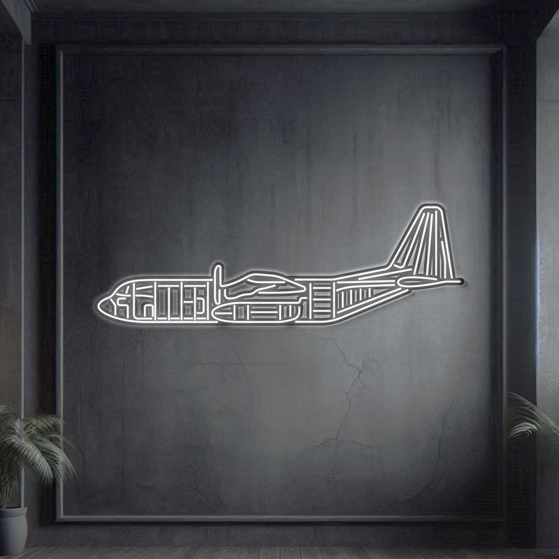 C-130 Metal Neon Aircraft Wall Art - NCN0019