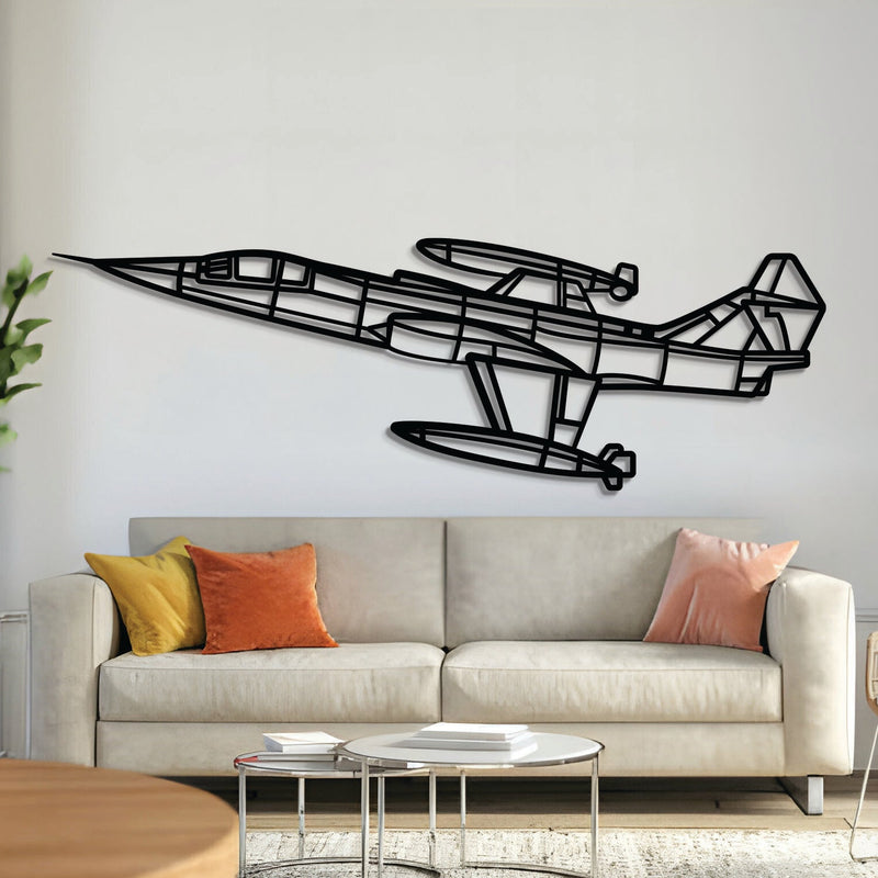 F-104G Starfighter Angle Metal Aircraft Wall Art - NCP0562