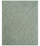 Contemporary Pattern Brown And Ivory Hand Tufted 8x10 Wool Rug