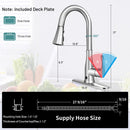 Touchless Kitchen Faucet with 360¬∞ Swivel Single Handle Sensor and 3 Mode Sprayer by LJGDeals