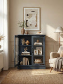 Modern Glass Door Cabinet – 3 Styles | Adjustable Shelves | Compact Storage Cupboard by 2Dropme