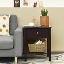 Nightstand End Table with Drawer and Shelf by LJGDeals