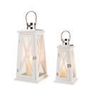 15.5''&22'' H Metal Decorative Candle Holders Rustic Hanging Lantern(Set of 2)
