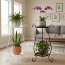 Two-Tier Metal Plant Stand – Double Layer Iron Flower Rack for Indoor & Outdoor Plants by 2Dropme