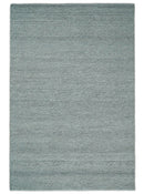 6x9 and 8x10 Solid Gray Wool Blend Felted Chunky Hand Woven Area Rug | DOV5