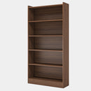 72" Tall Wood Bookcase, 5-Tier Bookshelf Open Shelves