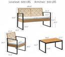 4Pcs Outdoor Patio Furniture Set – Rattan Wicker Sofa - Multiple Styles by 2Dropme