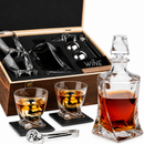 Whiskey Stones & Decanter Gift Set for Men & Women
