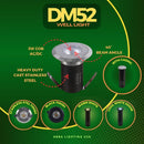 DM52 3W COB LED 12V Low Voltage Stainless Steel In-Ground Landscape Well Lights Waterproof Fixture