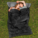 2 Person Waterproof Sleeping Bag with 2 Pillows-Black by LJGDeals