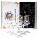 The Wine Savant Crystal Set of 6 Grappa Glasses 3oz