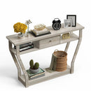 Curved Frame Modern Console Table with Storage Drawer for Entryway by LJGDeals