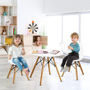 Kid's Modern Dining Table Set with 2 Armless Chairs by LJGDeals
