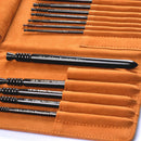 Premium Ebony Wood 7" Crochet Hooks Set with Carrying Case | 13 Crochet Hooks Size US E - P