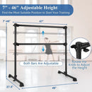4 Feet Double Ballet Barre Bar with Adjustable Height by LJGDeals