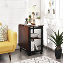 Rolling Folding Computer Desk with Storage Shelves by LJGDeals