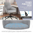 Fabric Home Office Chair with Rocking Backres-Gray by LJGDeals