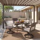 Weave Outdoor Dining Set, 5-Piece, Full Swivel