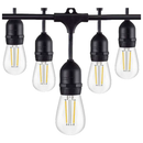 SL101 3000K Warm White LED Low Voltage Bistro String Lights 48 FT Outdoor Weatherproof 12V Edison Bulbs by Kings Outdoor Lighting