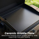 Portable Gas Griddle 1-Burner with Ceramic Non-Stick Plate by LJGDeals